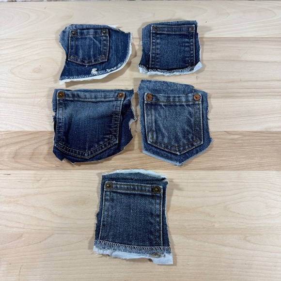 Denim for Crafting/Upcycling Asst. Pockets, Coin Pockets, Hems, Inseams - Picture 6 of 10